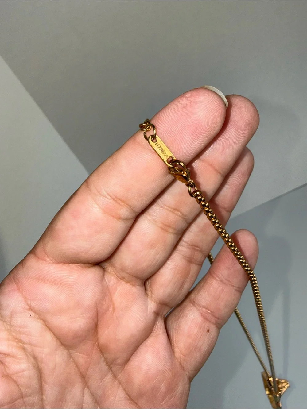 STEELESS Gold Plated Gold Cobra Crown Pendant Necklace - Gold